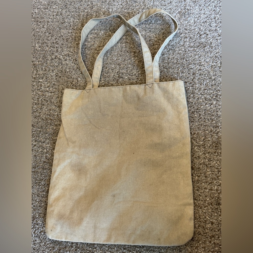 Mickey Mouse & Minnie Mouse Striped Tote Bag - Gray and Cream - Picture 5 of 6